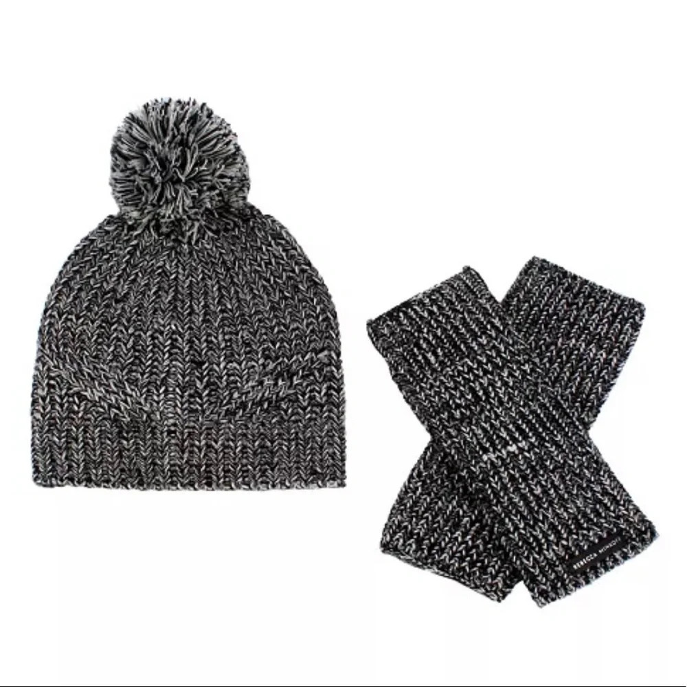 Rebecca Minkoff Marled Beanie and Arm Warmers